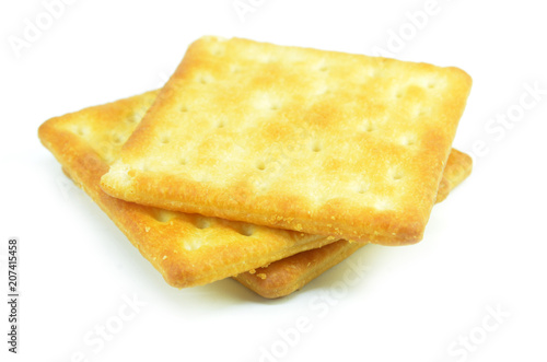 Fresh crackers biscuit isolated