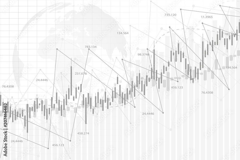 Economic graph with diagrams on the stock market. Abstract vector background for business and financial concepts and reports. Economic graph with diagrams on the stock market. Abstract vector background for business and financial concepts and reports.