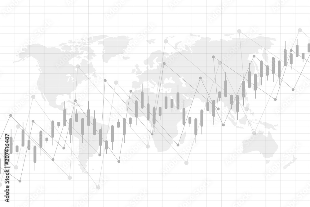 Economic graph with diagrams on the stock market. Abstract vector background for business and financial concepts and reports. Economic graph with diagrams on the stock market. Abstract vector background for business and financial concepts and reports.