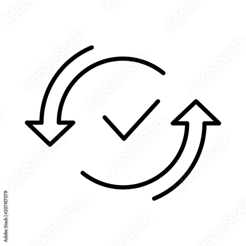 Time icon. Clock line icon, time logo.