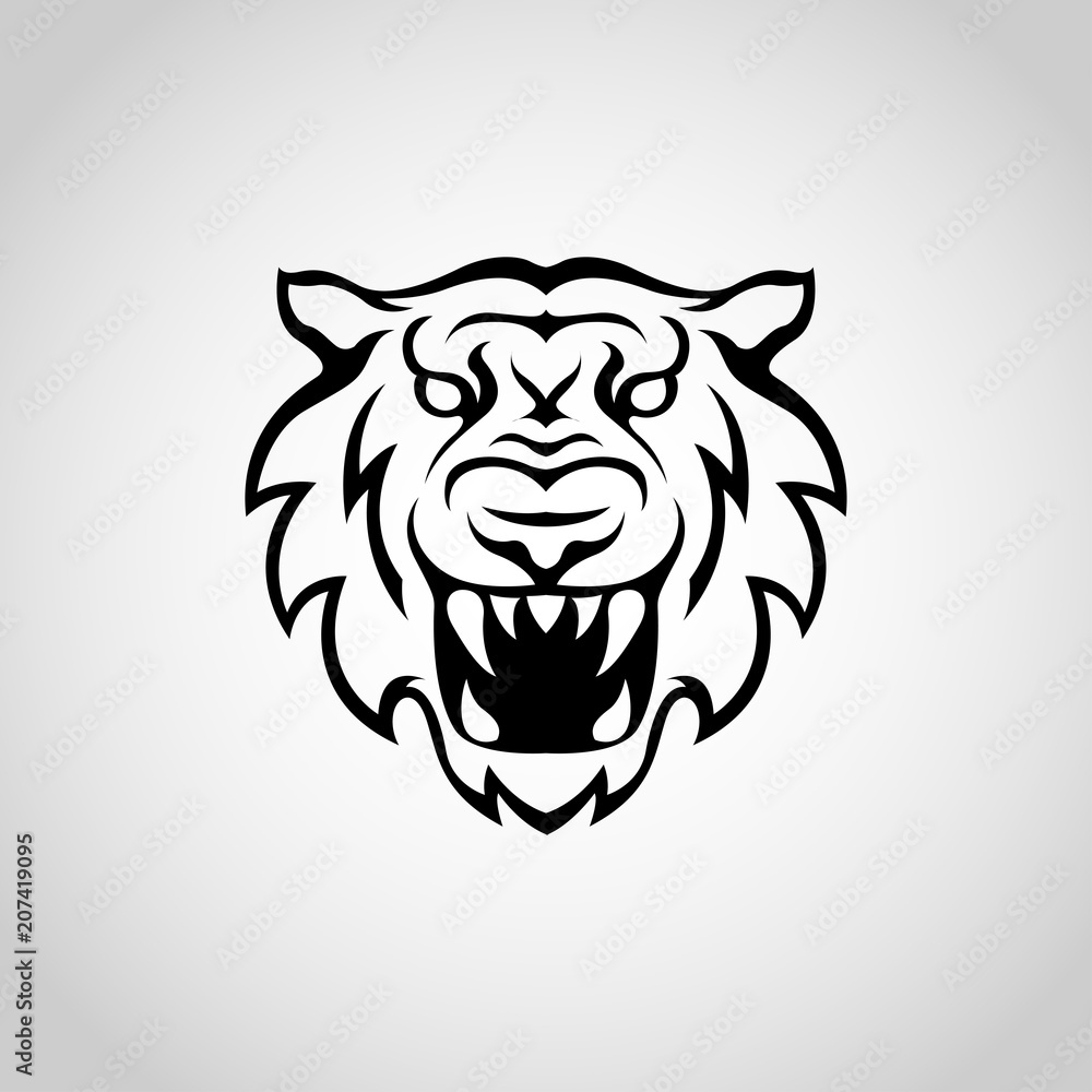 Tiger vector logo icon illustration