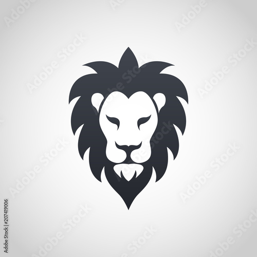 Fototapeta Naklejka Na Ścianę i Meble -  Lion head icon logo. Vector illustration