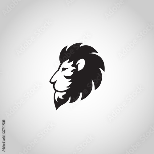 Fototapeta Naklejka Na Ścianę i Meble -  Lion head icon logo. Vector illustration
