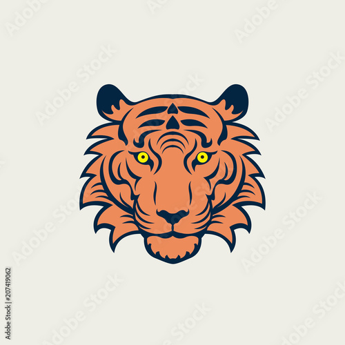 Fototapeta Naklejka Na Ścianę i Meble -  Tiger vector logo icon illustration