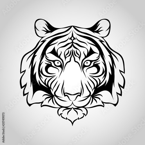 Fototapeta Naklejka Na Ścianę i Meble -  Tiger vector logo icon illustration