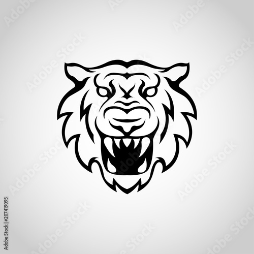 Fototapeta Naklejka Na Ścianę i Meble -  Tiger vector logo icon illustration