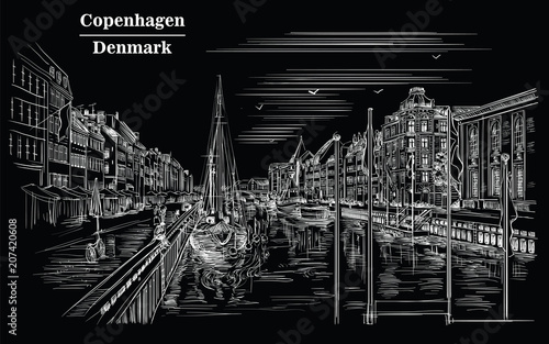 Pier in Copenhagen,black