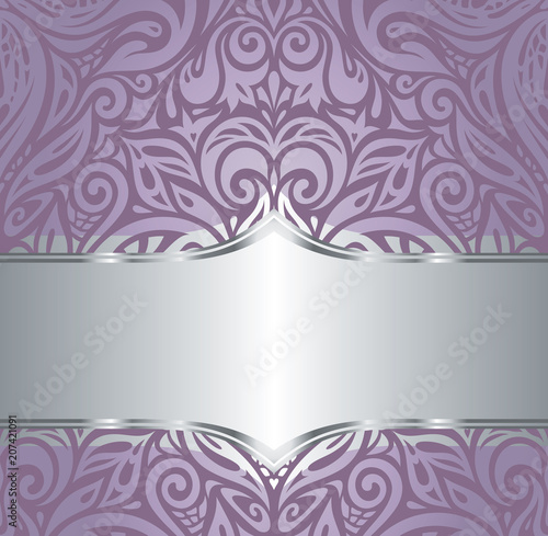 Floral wedding violet vector holiday background design
