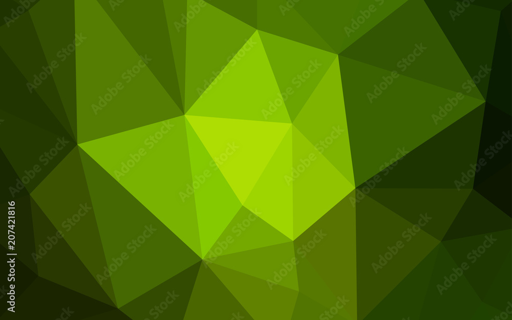 Dark Green vector low poly cover. Dark Green vector low poly cover.