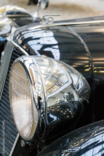 Canvas Print Detail of vintage veteran car Aero 50 HP from year 1939 produced in former Czech