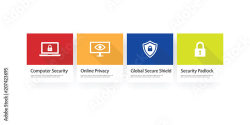 Cyber Security Infographic Icon Set