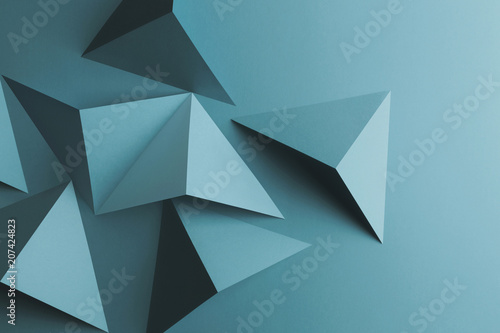 Triangular shapes, geometric abstract background photo