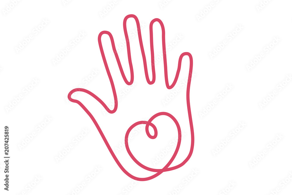 Obraz premium Hand with heart