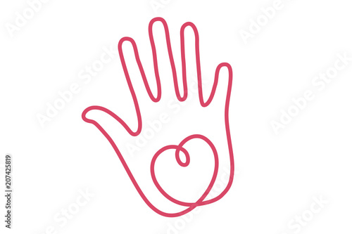 Hand with heart