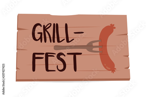 Grillfest Holzschild