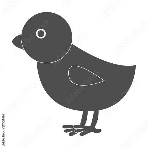 Bird icon. Sparrow silhouette. Vector illustration.