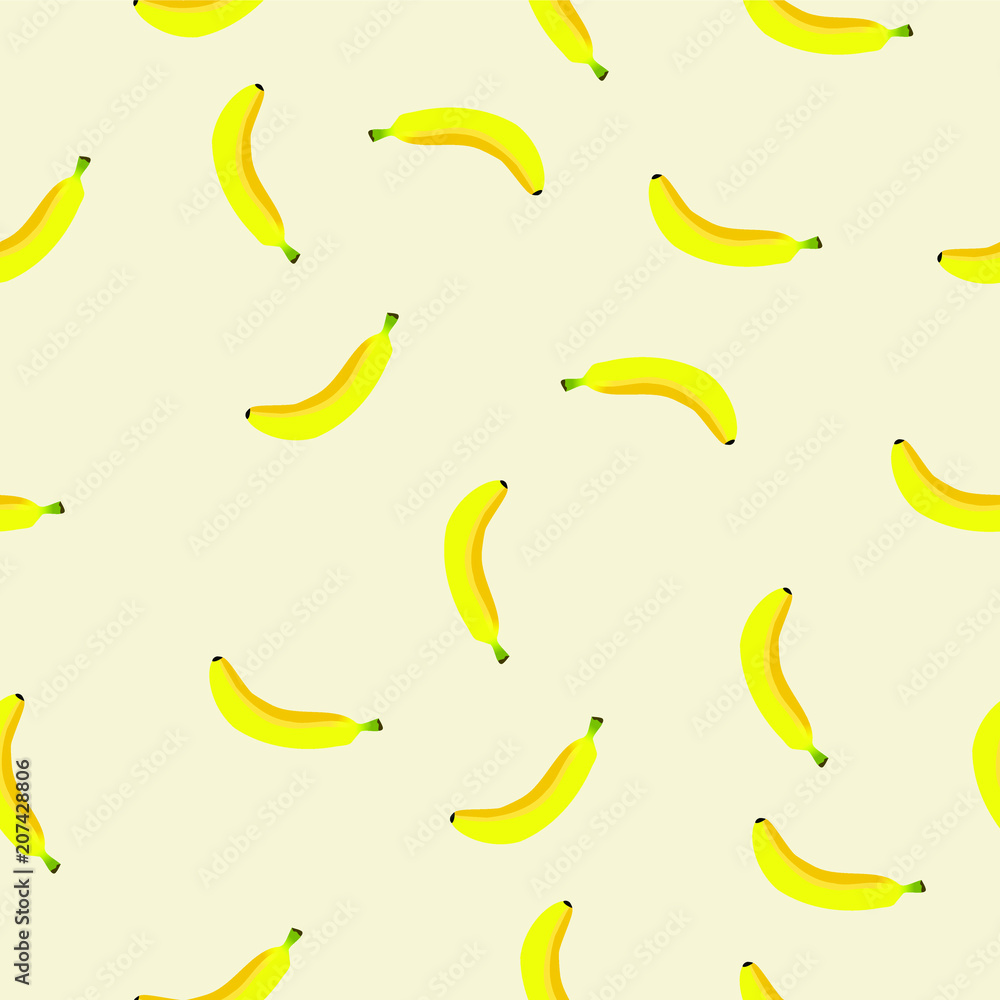 Banana seamless pattern illustration vector