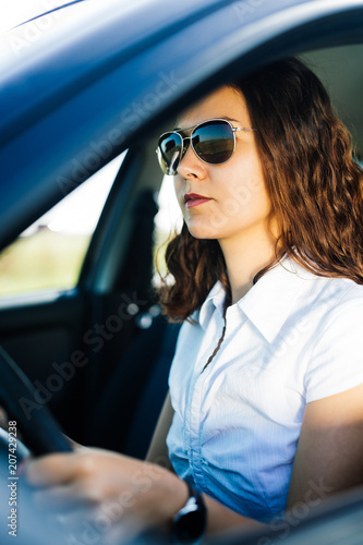 Driver with sunglasses