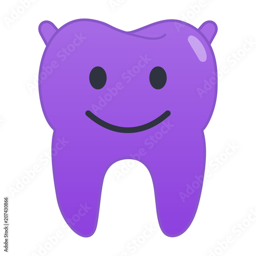 Zahn Emoji - violetter Teufel