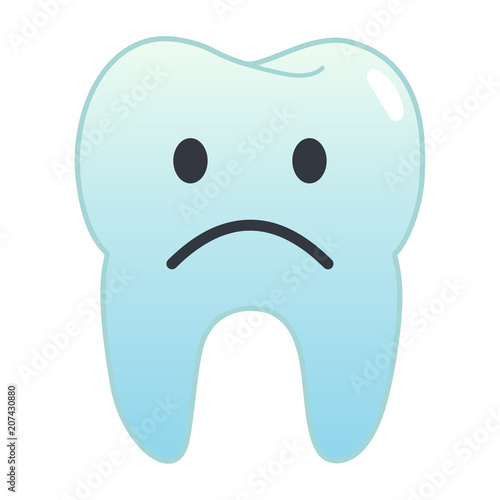 Zahn Emoji - unglücklich