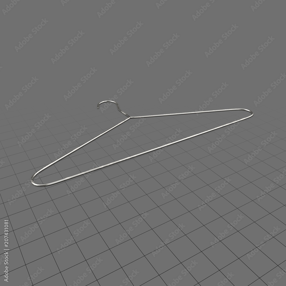 Basic metal clothes hanger Stock 3D asset Adobe Stock