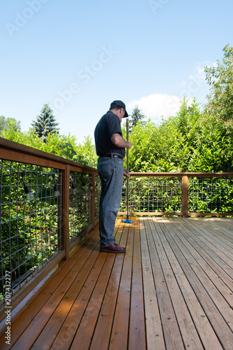 Deck Staining Project Before and After