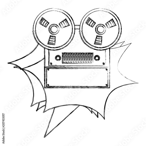 old video camera retro style vector illustration design