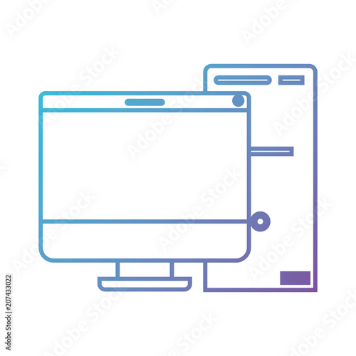 desktop computer isolated icon vector illustration design