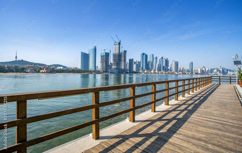 Skyline of urban architectural landscape in Qingdao