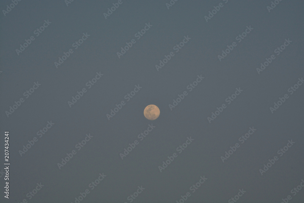 Moon in the sky twilight Moon in the sky twilight
