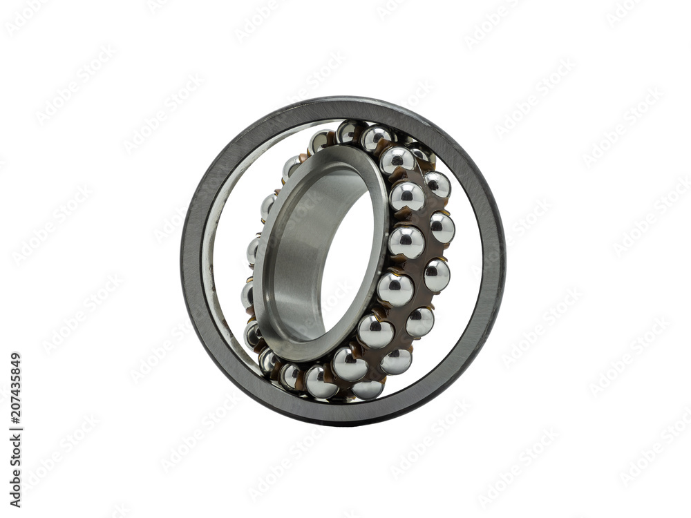 Ball bearing close up, on white background with clipping path. Ball bearing close up, on white background with clipping path.