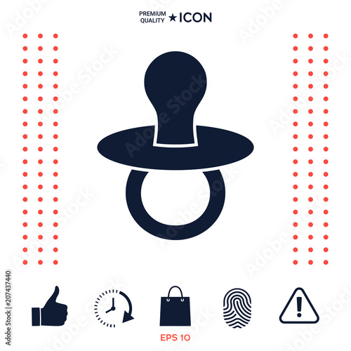 Baby pacifier -  icon