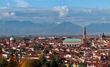 Vicenza Italy panoramic view very wide angle