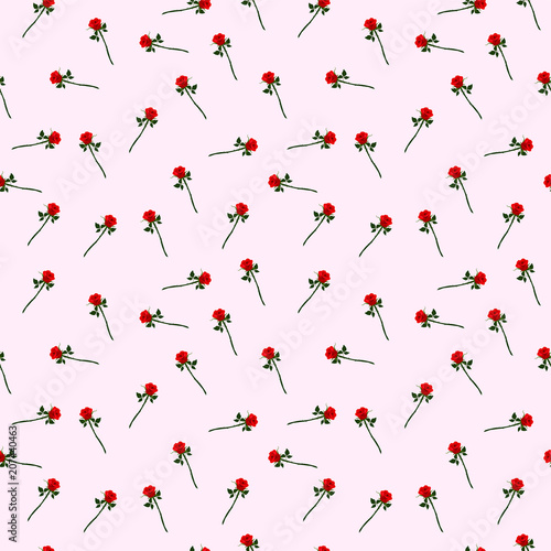 Red roses seamless pattern illustration vector