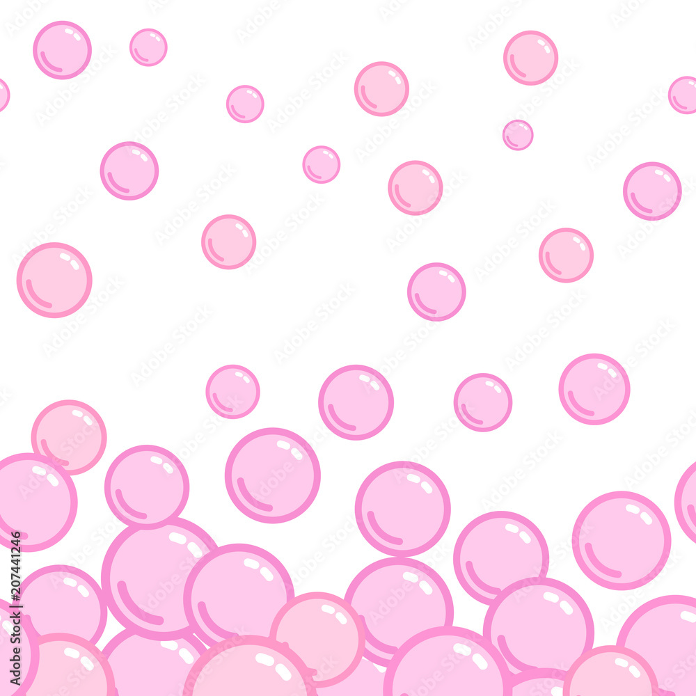 Seamless horizontal pattern with soap bubbles, seamless footer, naive and simple background, blue blob wallpaper Seamless horizontal pattern with soap bubbles, seamless footer, naive and simple background, blue blob wallpaper