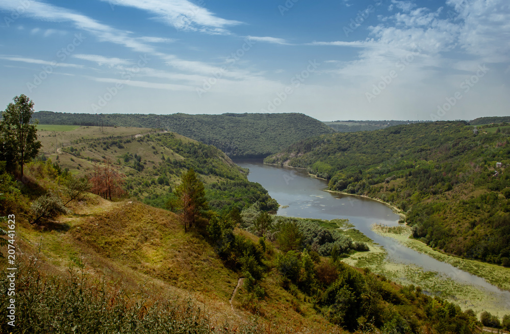 The banks of the Ternav River near the village of Kitaygorod. Podillja. Kamyanets Podolsky district.