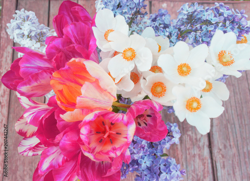 Spring bouquet. Candid. photo