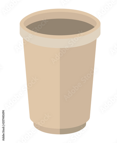 coffee cup plastic isometric icon vector illustration design