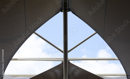 fabric tensile roof and steel structure - background