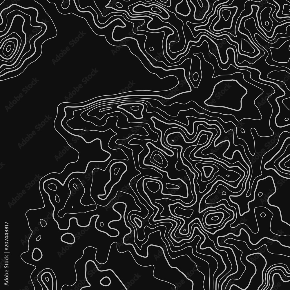 Topographic map. Topographical background. Linear graphics. Vector illustration. Topographic map. Topographical background. Linear graphics. Vector illustration.