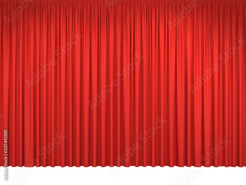 Red stage curtains