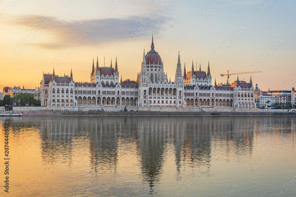 Hungarian Parliament is a notable landmark of Hungary and a popular tourist destination in Budapest.
