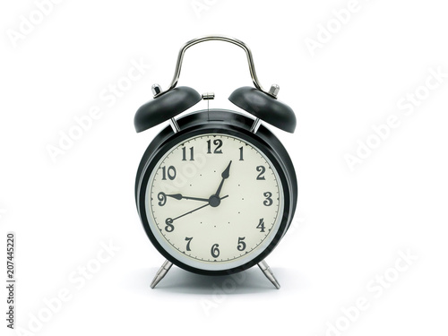 Black retro alarm clock 