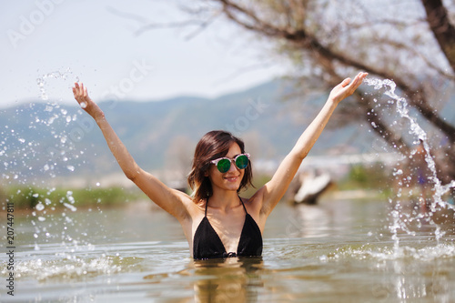 girl with water spashes