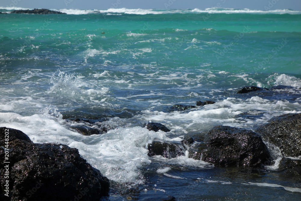 Atlantischer Ozean Fuerteventura Ausblick auf Wellen
