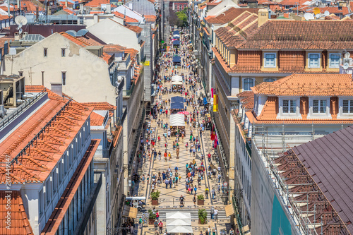 Old shopping street in Lisbon © pcalapre