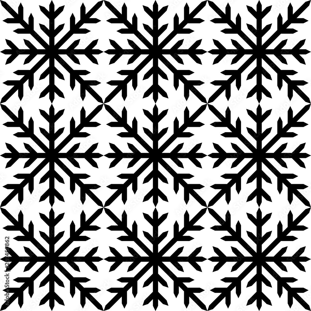 Seamless Snowflakes Pattern