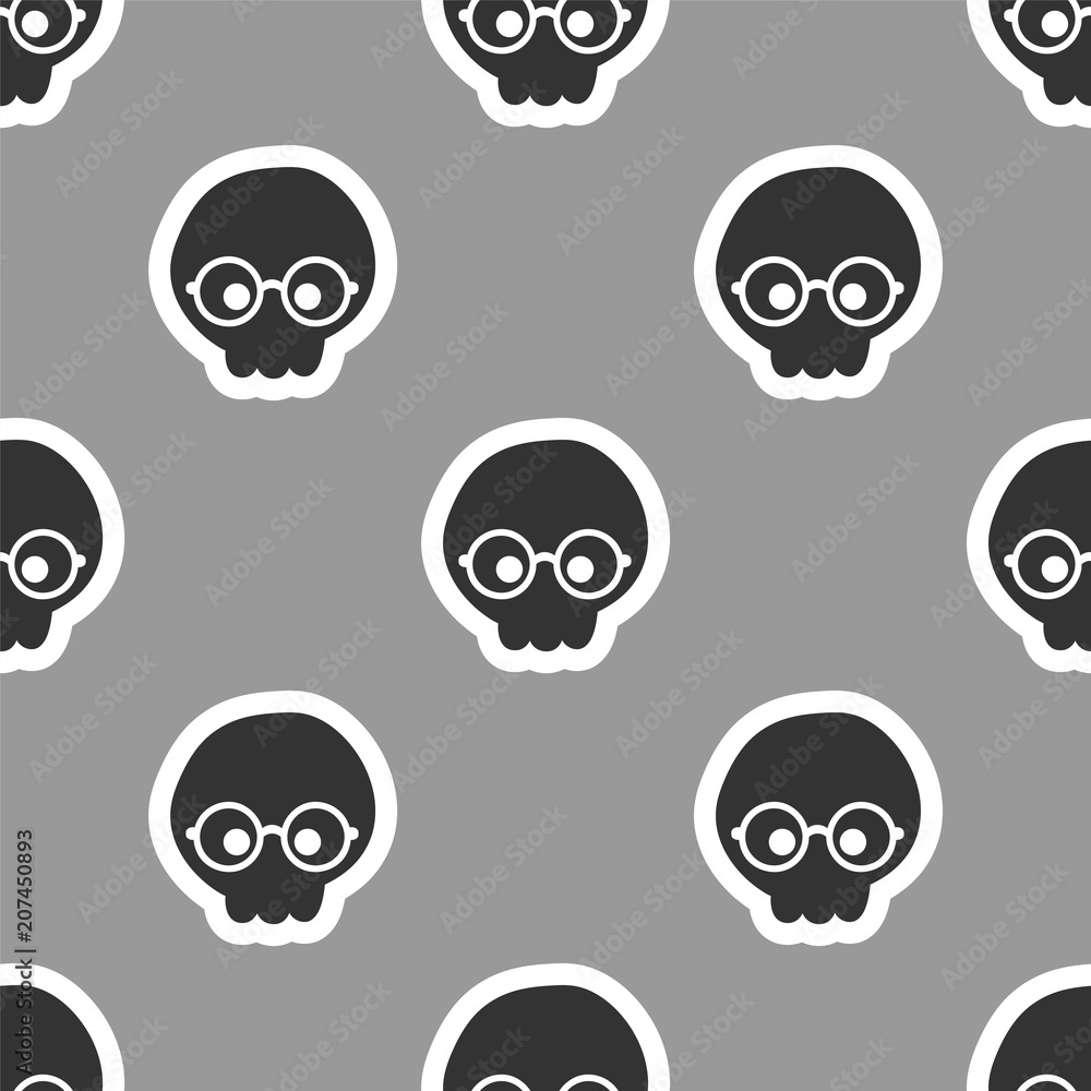 Funny skull in glasses Funny skull in glasses