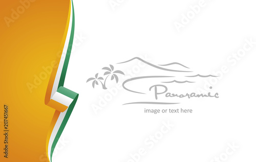 Ivory Coast abstract flag brochure cover poster background vector