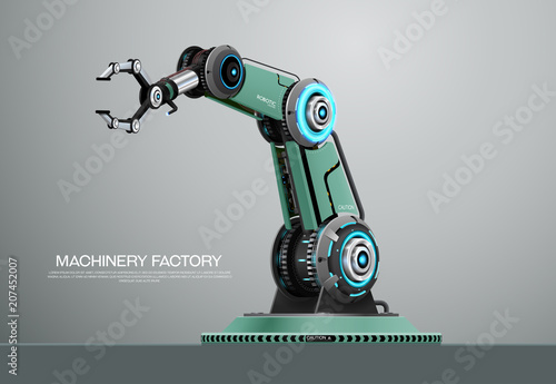 machine robotic robot arm hand factory